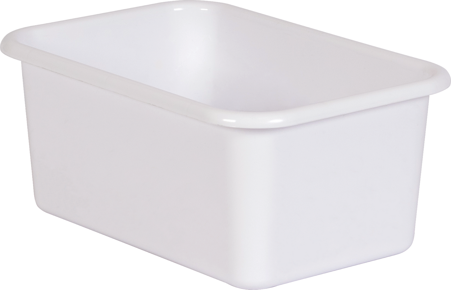 White Small Plastic Storage Bin