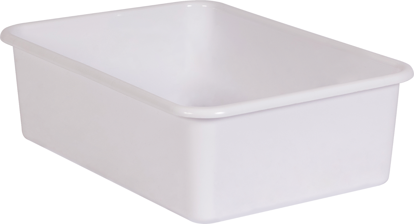 White Large Plastic Storage Bin