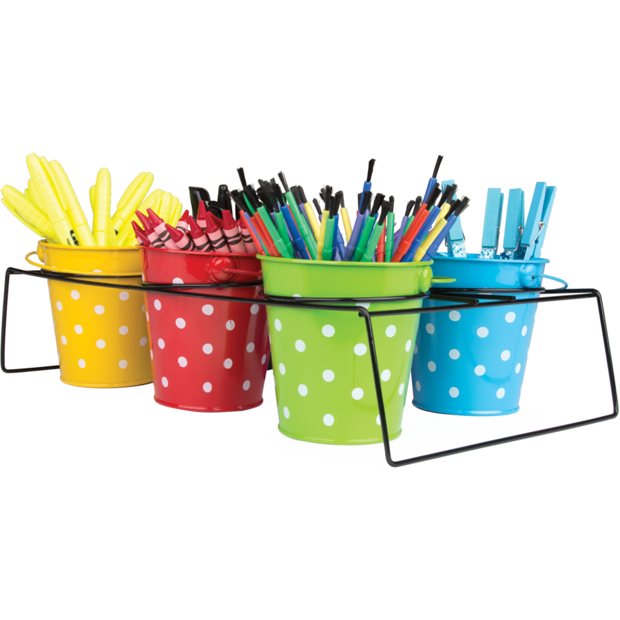 Yellow Polka Dots Buckets