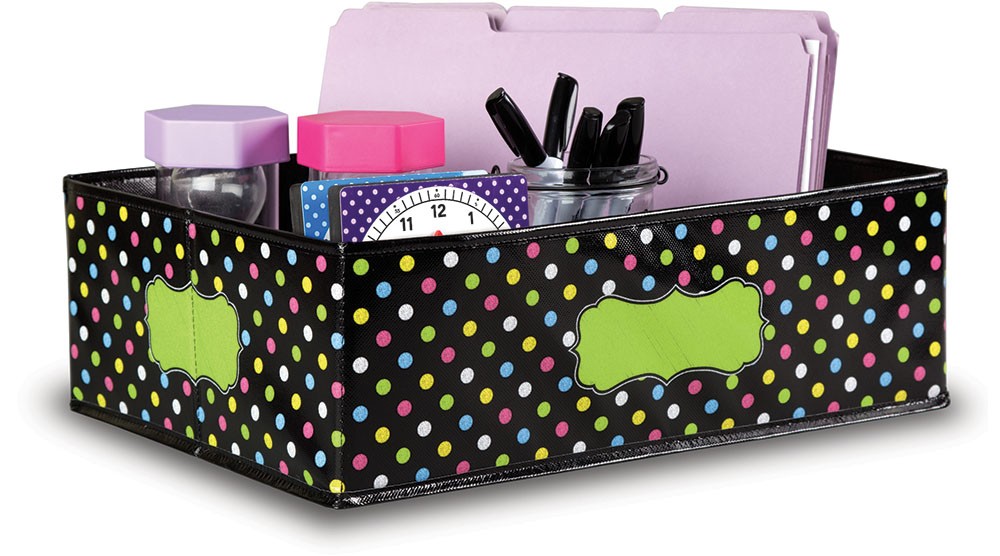 Chalkboard Brights Storage Bin