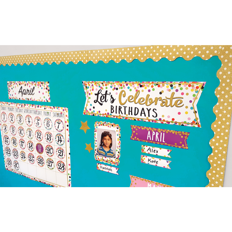 Confetti Calendar Bulletin Board