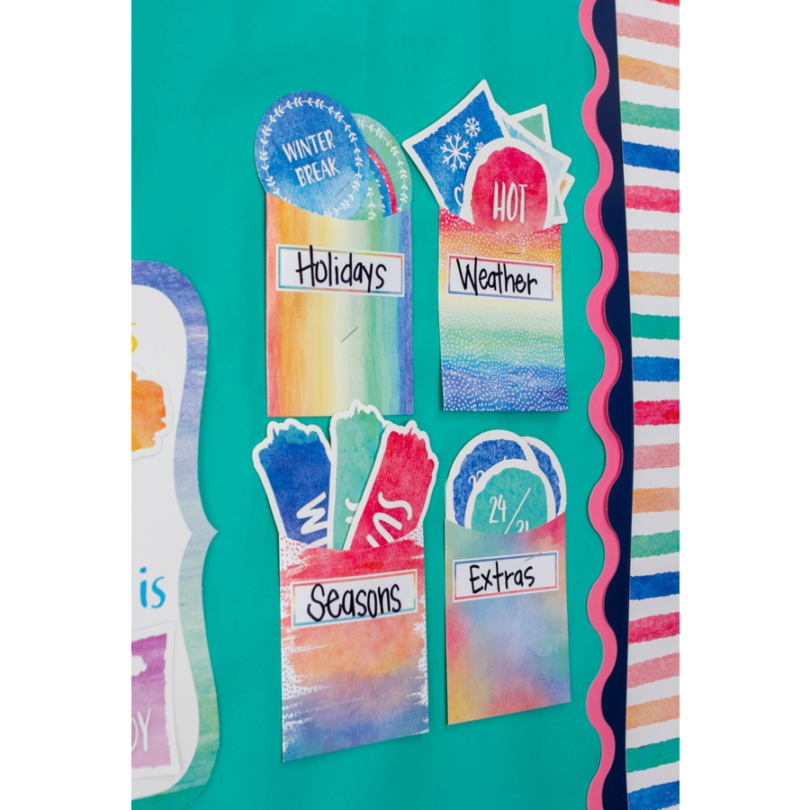 Watercolor Library Pockets - Multi-Pack