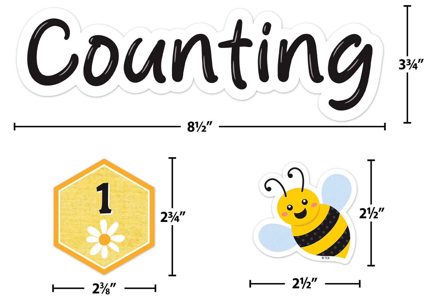 Buzzing Bees Counting to 100 Days Mini Bulletin Board Set