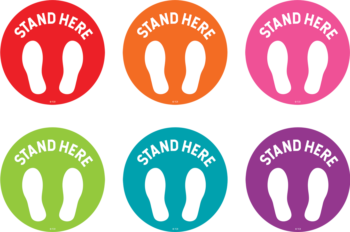 Spot On Floor Markers Stand Here - 4"