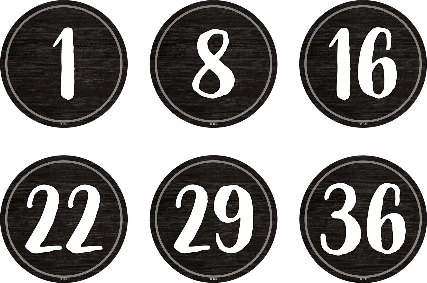 Spot On Floor Markers Modern Farmhouse Numbers 1–36 - 4"