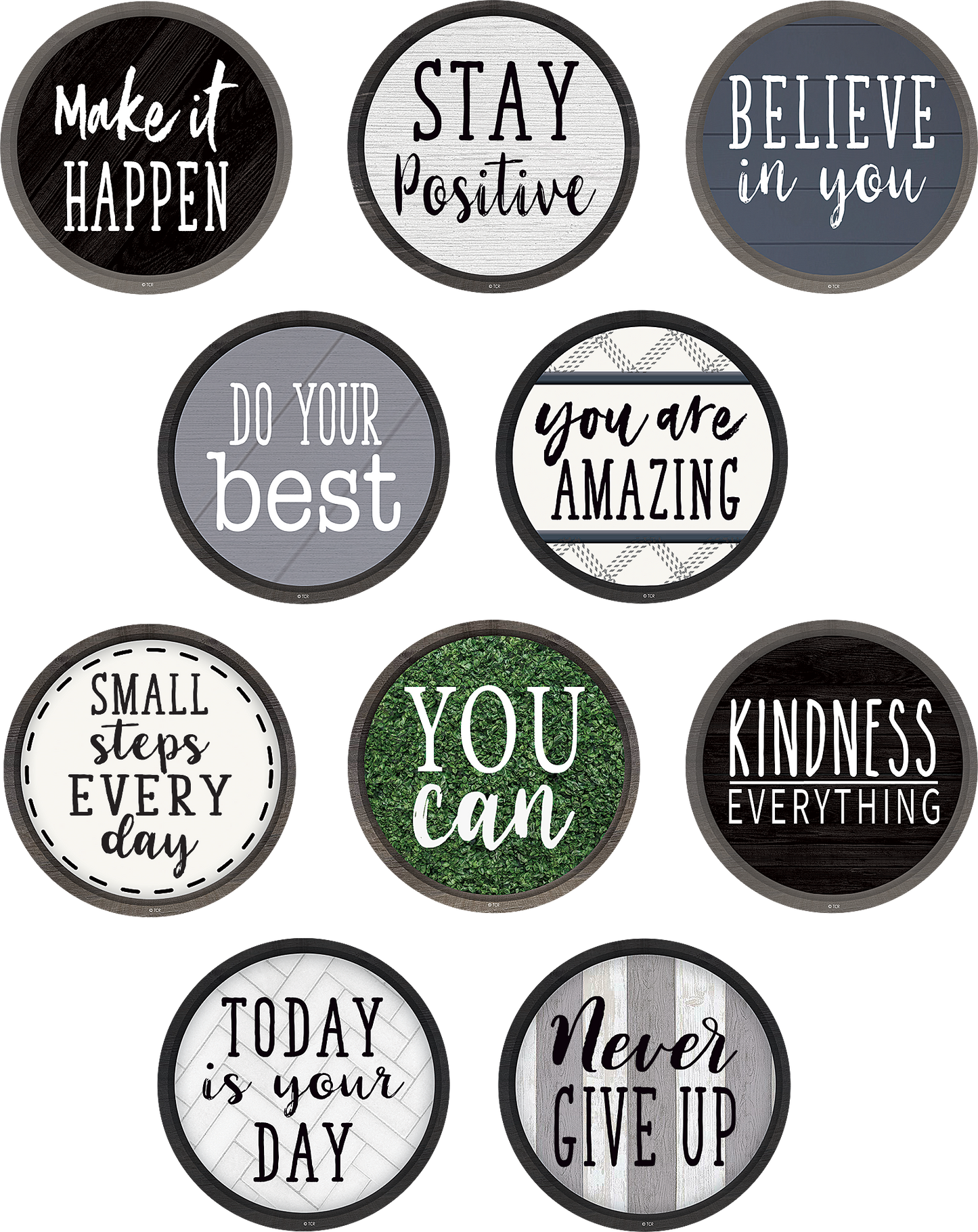 Modern Farmhouse Positive Sayings Accents