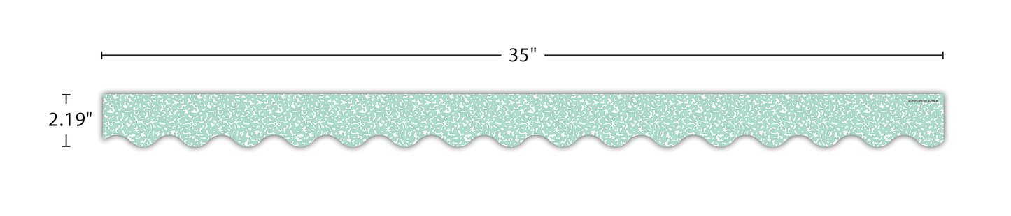 Composition Green Scalloped Border Trim