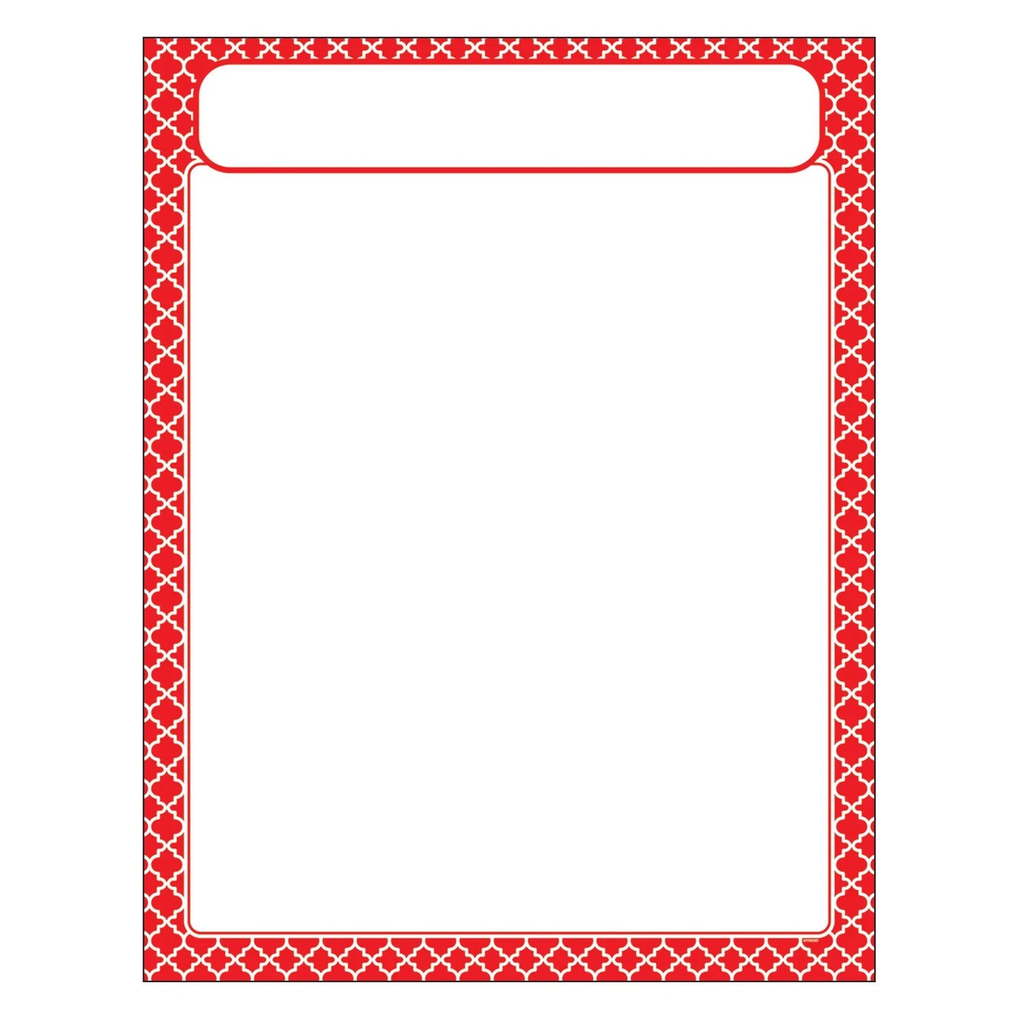 Moroccan Red Learning Chart