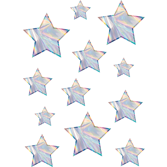 Iridescent Stars Accents - Assorted Sizes