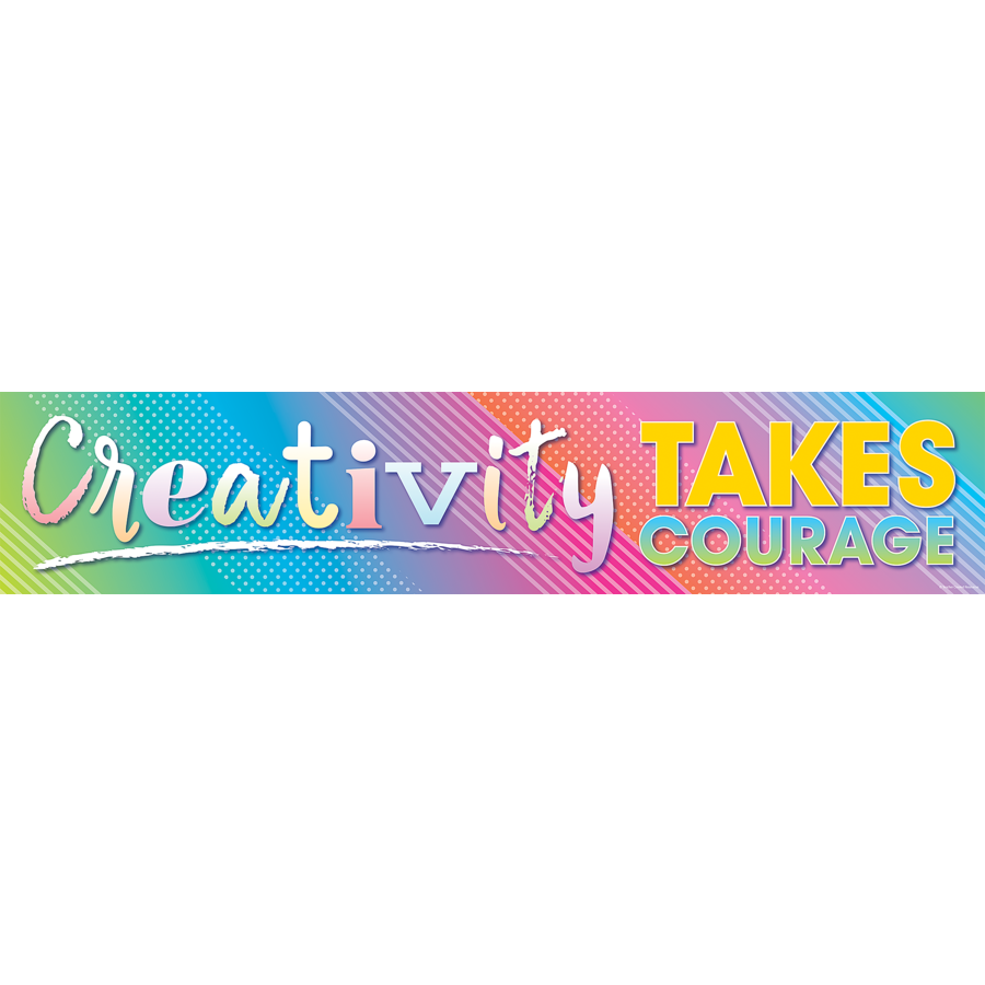 Colorful Vibes Creativity Takes Courage Banner