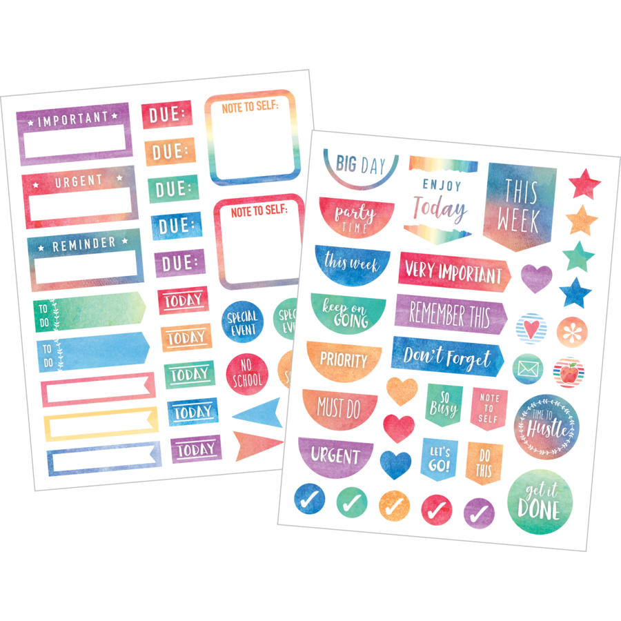Teacher Created Resources Watercolor Stickers