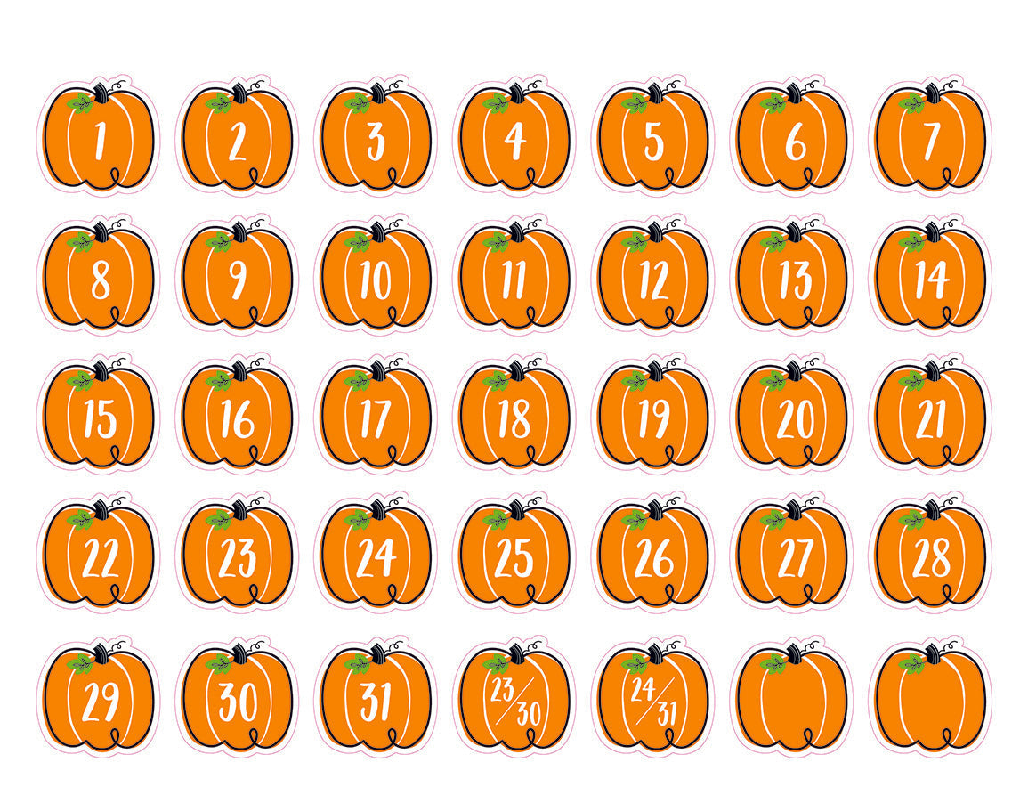 Doodle Pumpkins Calendar Days (Core Decor)