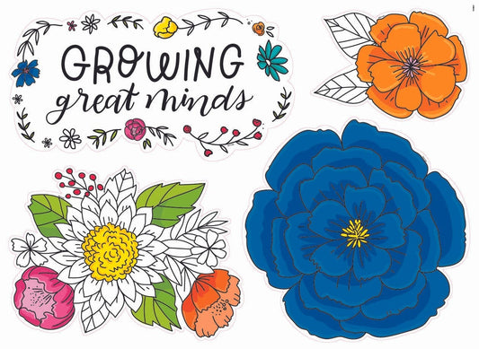 Blooming Minds Bulletin Board Set (Bright Blooms)
