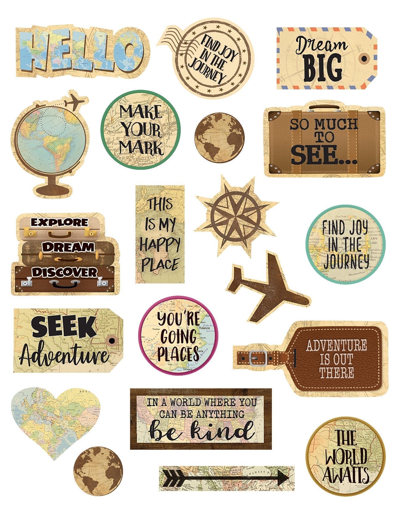 Teacher Created Resources Travel The Map Stickers