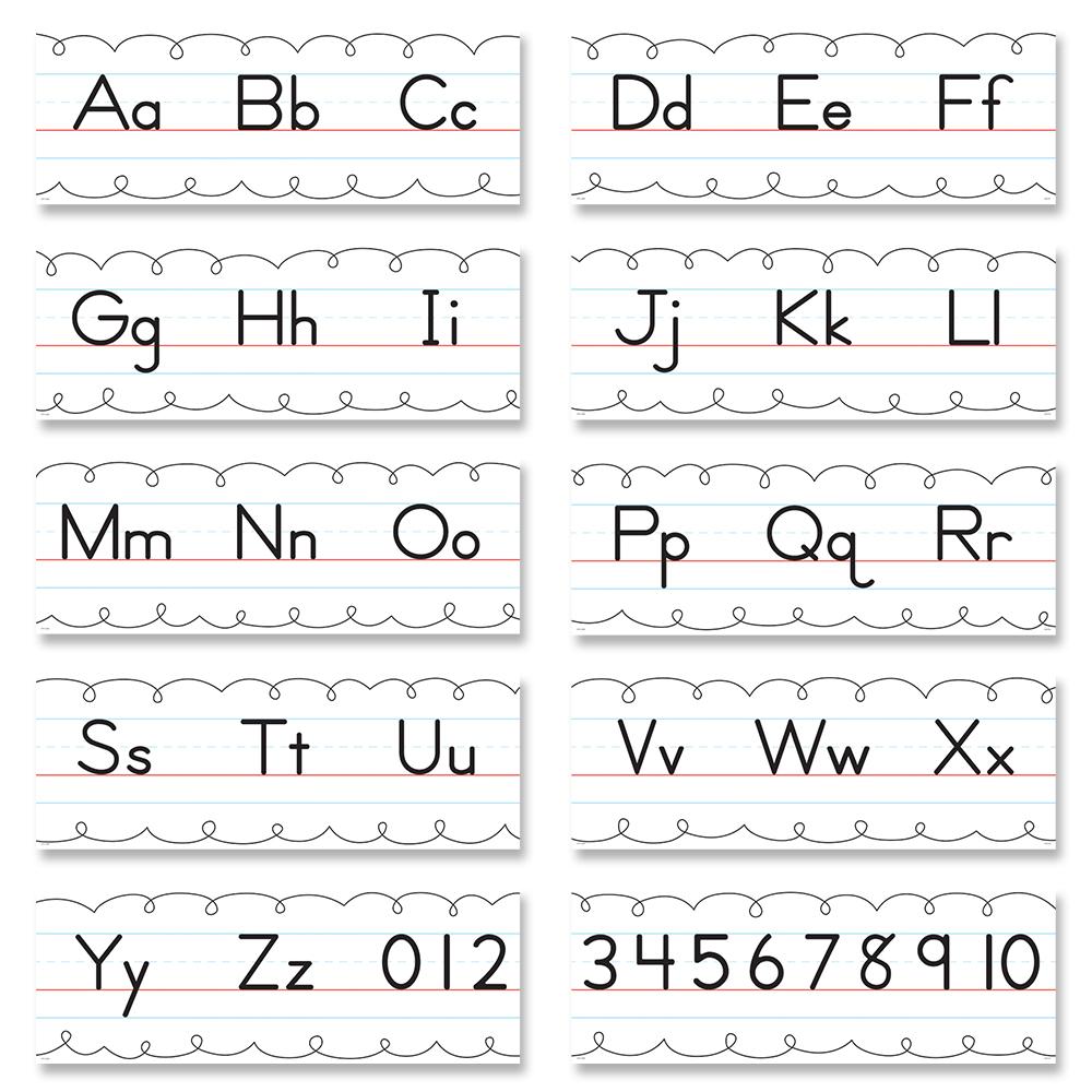 Alphabet Line Traditional Manuscript Bulletin Board Set