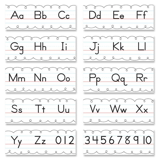 Alphabet Line Traditional Manuscript Bulletin Board Set