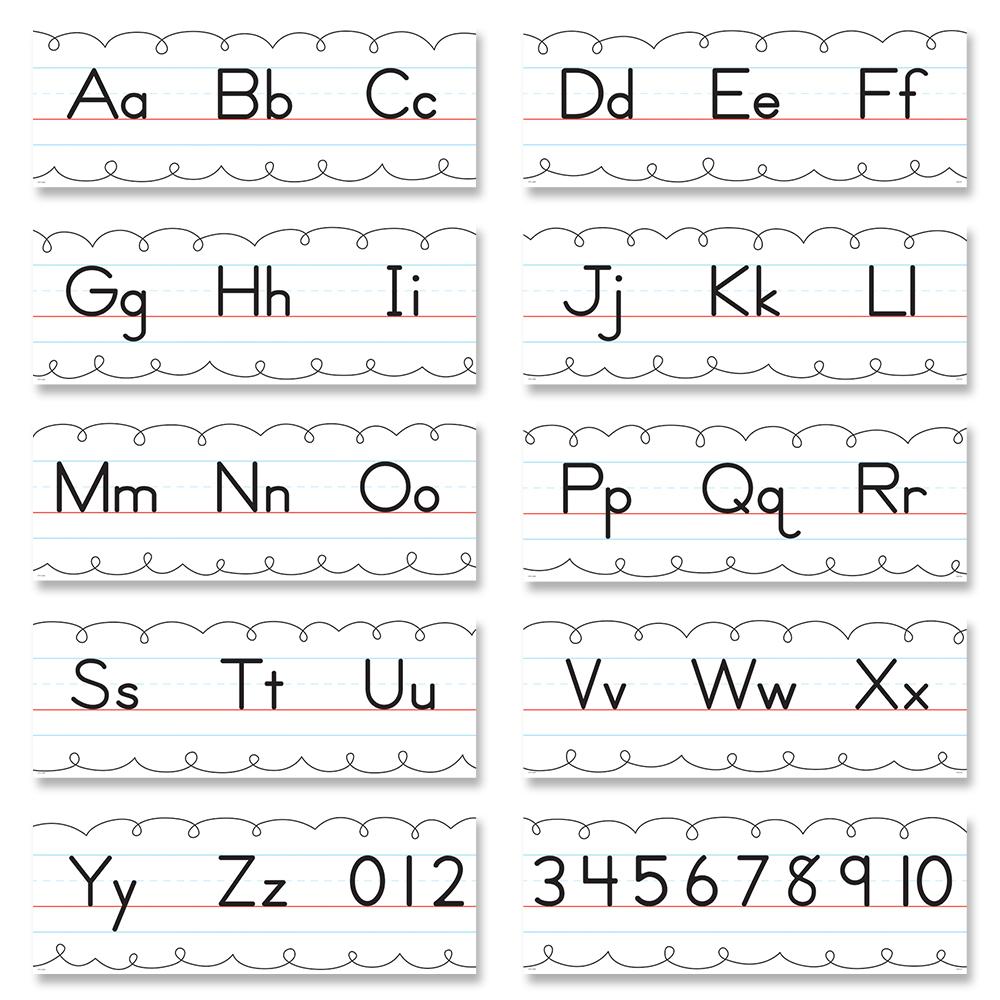Alphabet Line Traditional Manuscript Bulletin Board Set