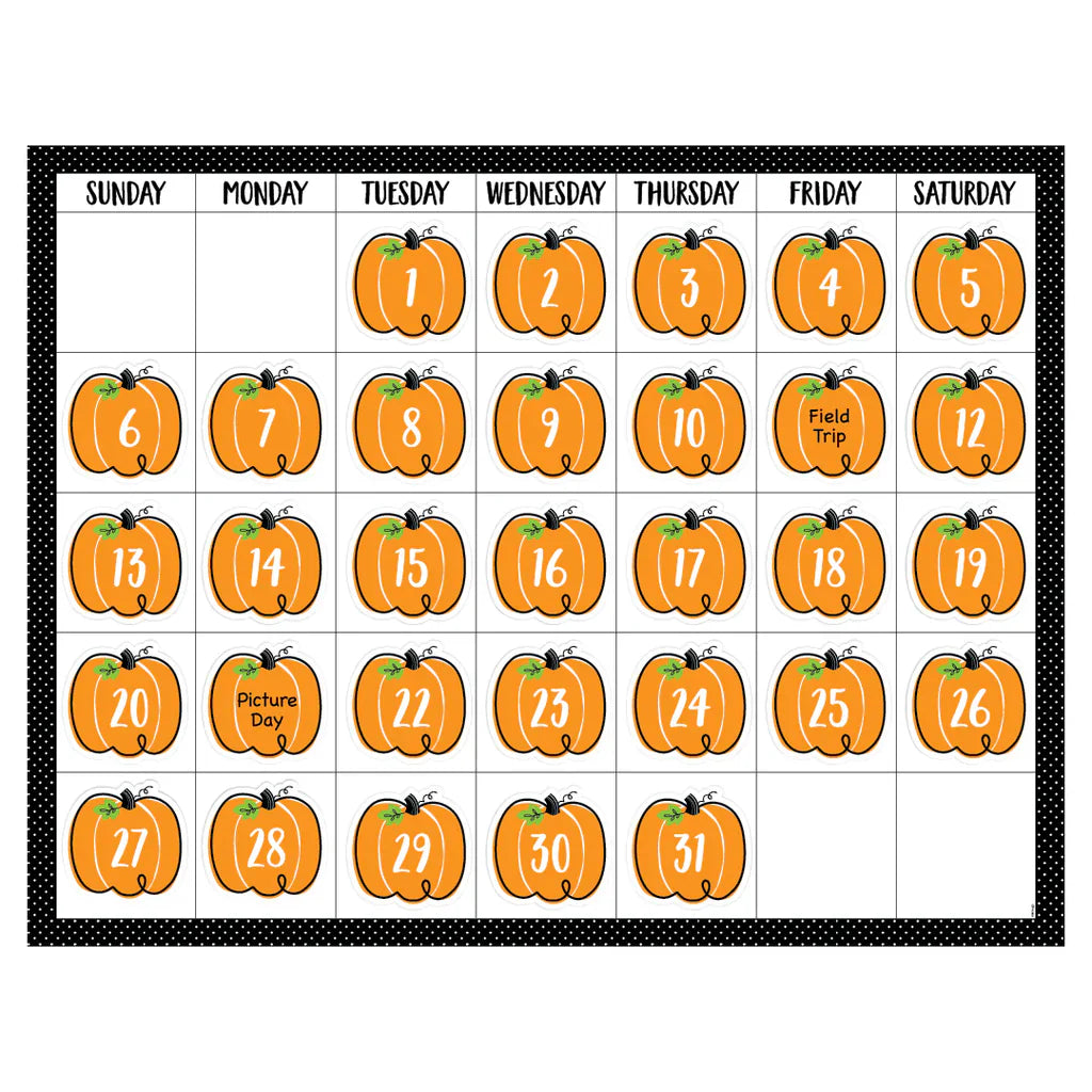 Doodle Pumpkins Calendar Days (Core Decor)