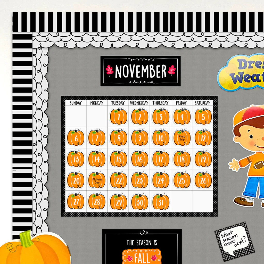 Doodle Pumpkins Calendar Days (Core Decor)