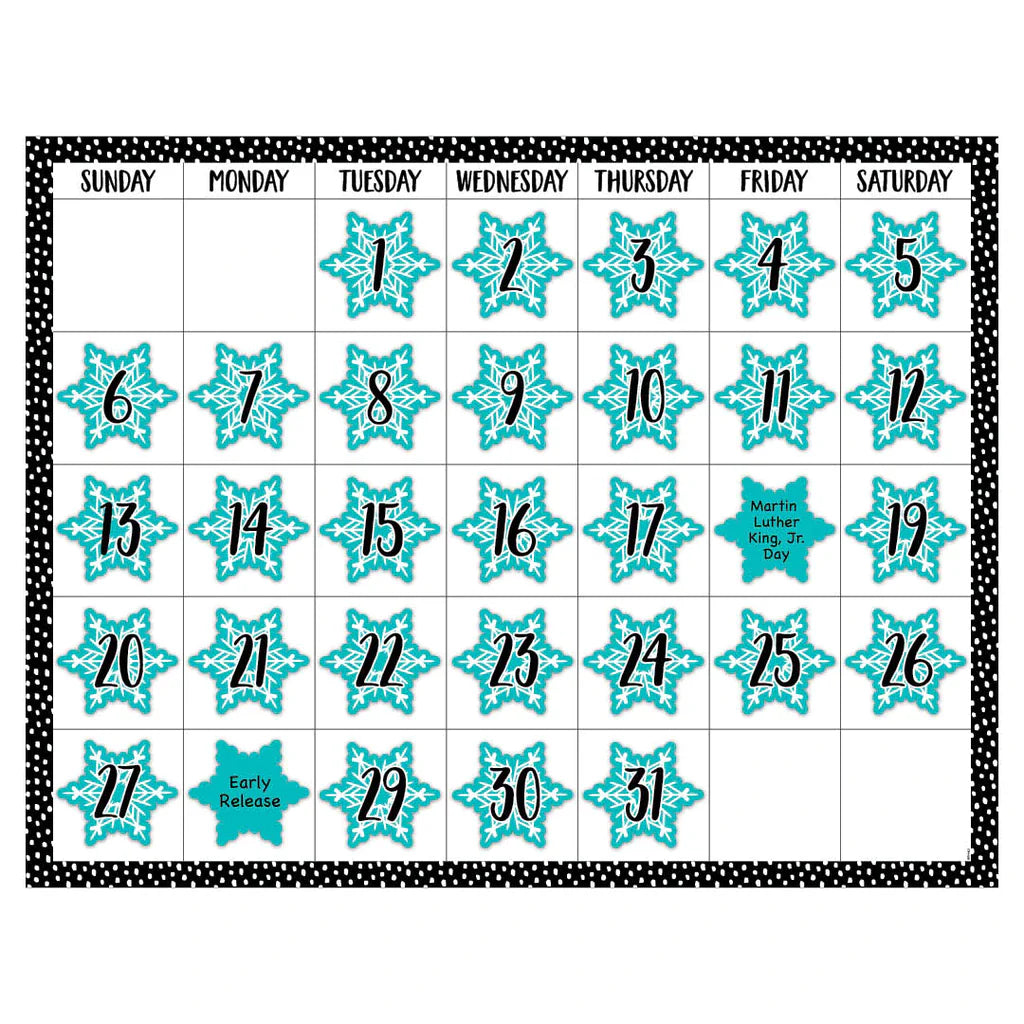 Snowflakes Calendar Days