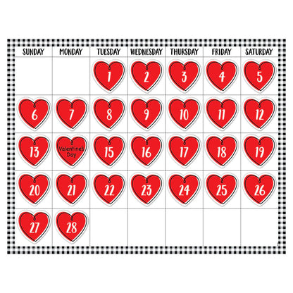 Doodle Hearts Calendar Days (Core Decor)