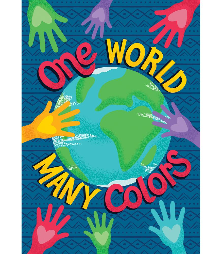 One World Many Colors Poster