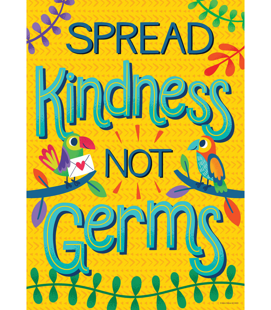 One World Spread Kindness, Not Germs Poster