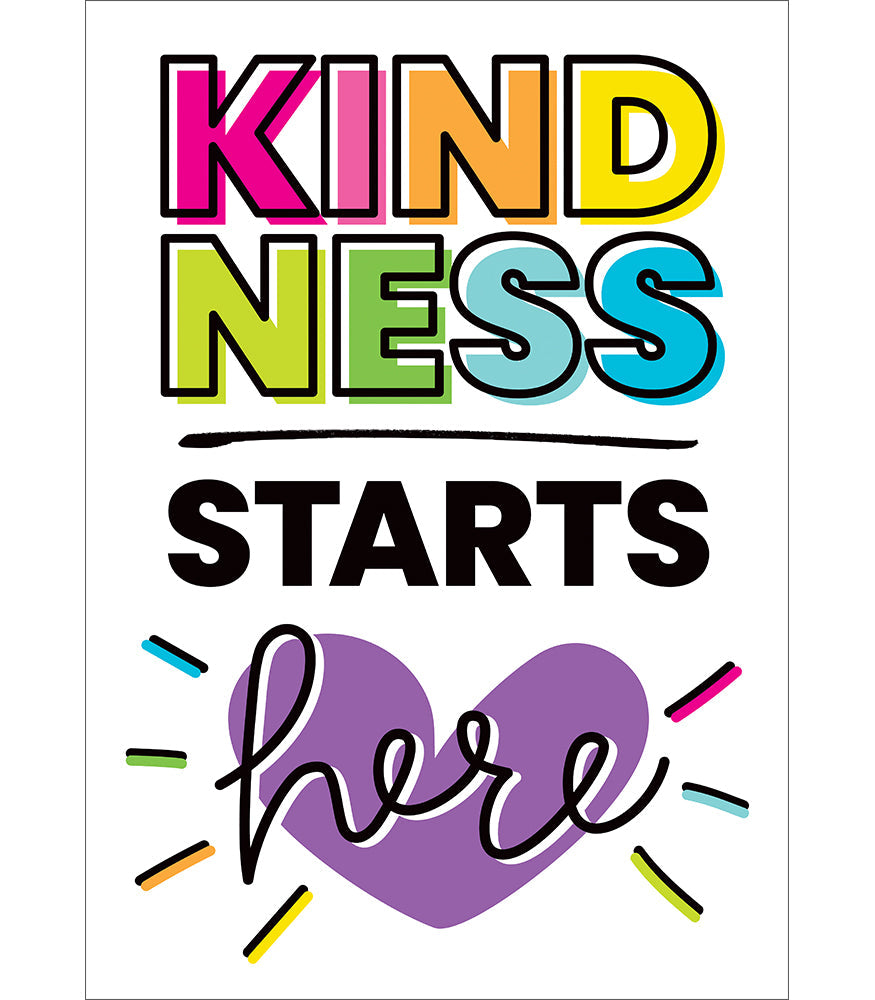 Kind Vibes Kindness Starts Here Poster