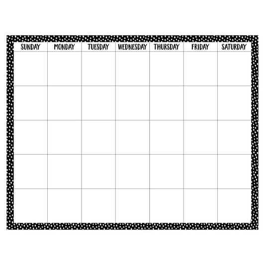 Messy Dots on Black Calendar Chart