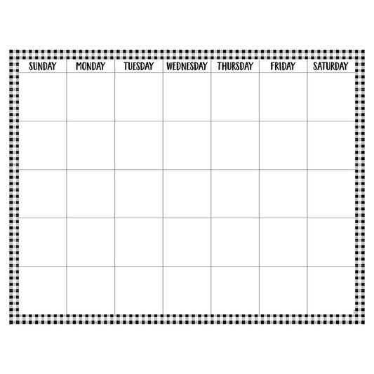 Buffalo Check Calendar Chart