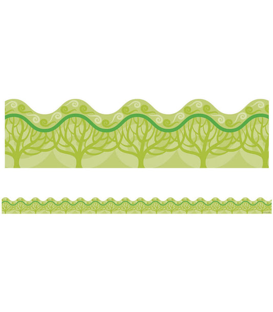 Eco-Trees Scalloped Bulletin Board Borders