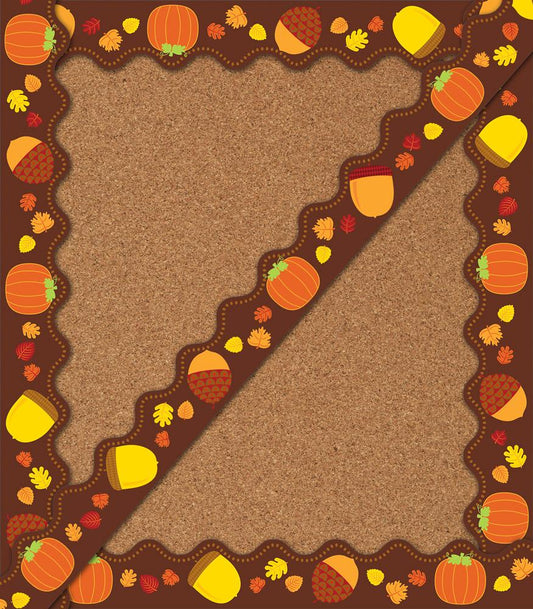 Acorns & Pumpkins Scalloped Borders