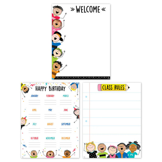 Stick Kids Classroom Essentials 3-Chart Pack