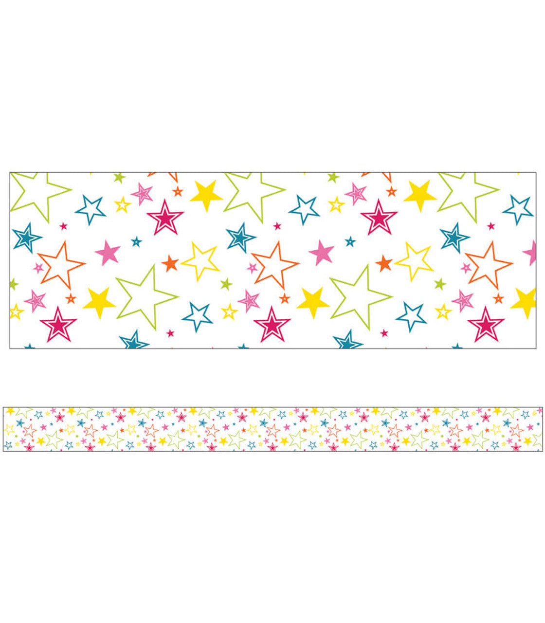 School Pop Mixed Stars Straight Bulletin Board Borders