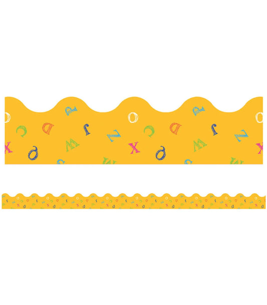 Alphabet Soup Scalloped Bulletin Board Borders