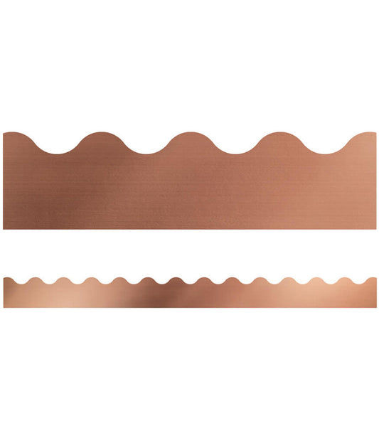 Rose Gold Foil Scalloped Bulletin Board Borders