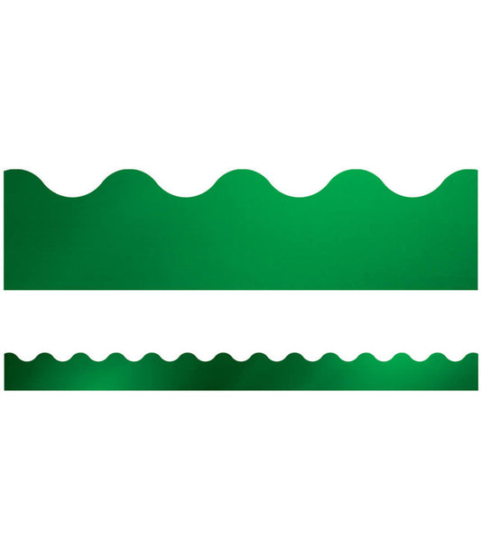 Emerald Green Foil Scalloped Bulletin Board Borders