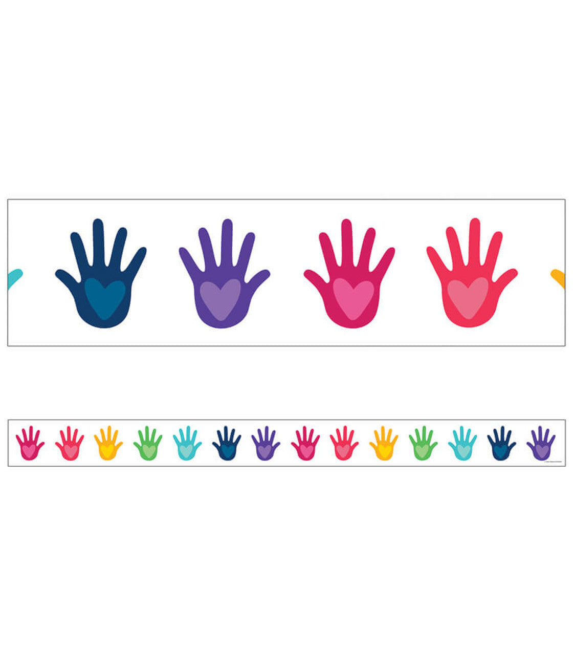 Hands with Hearts Straight Bulletin Board Borders