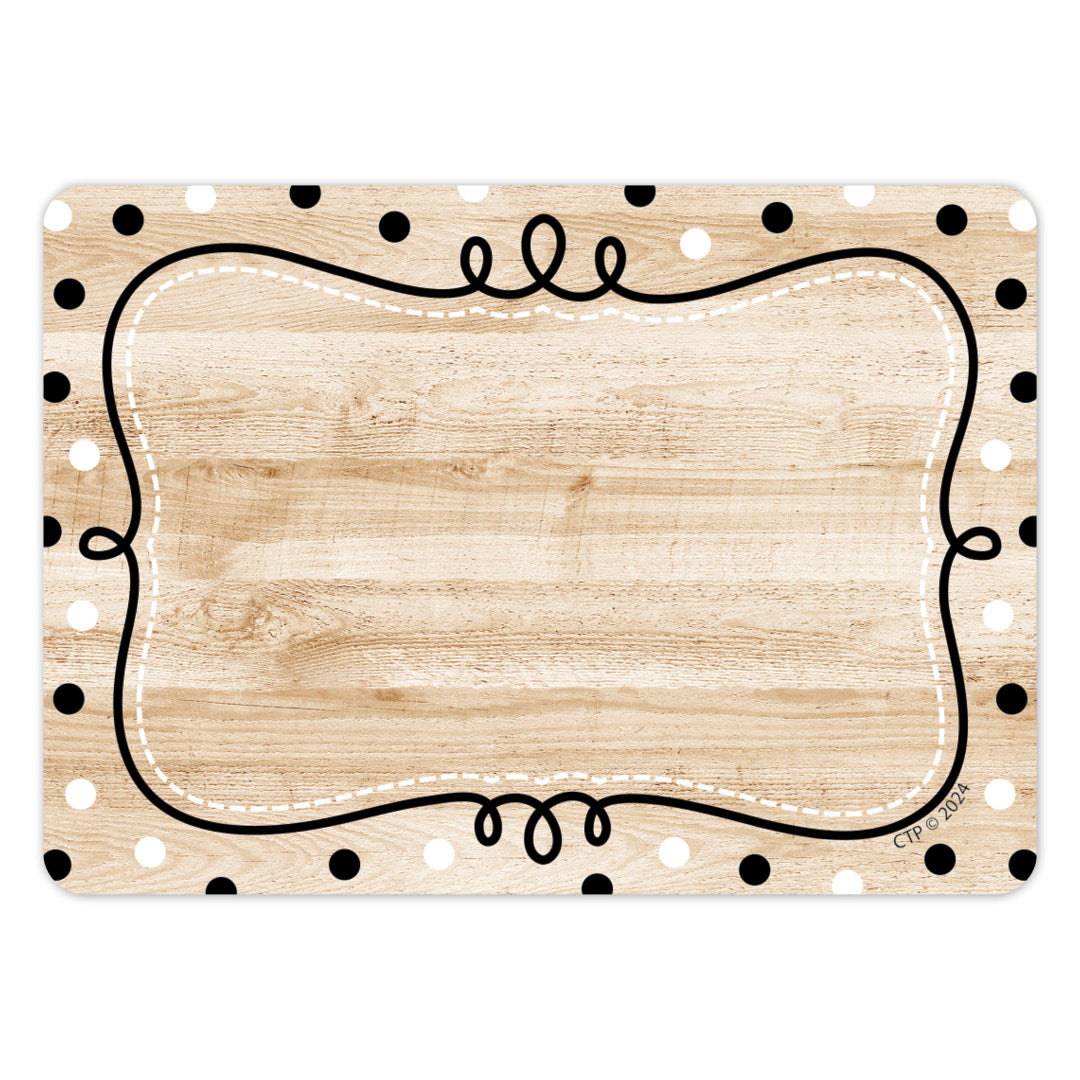 CORE DECOR LOOP-DE-DOTS ON WOOD LABELS