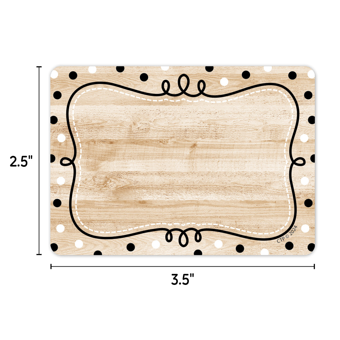 CORE DECOR LOOP-DE-DOTS ON WOOD LABELS