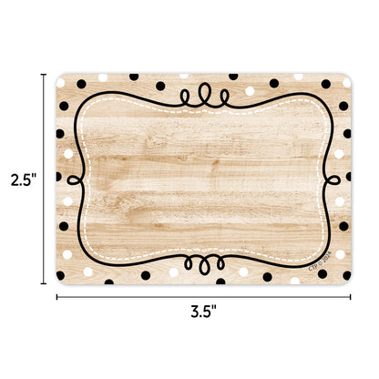 CORE DECOR LOOP-DE-DOTS ON WOOD LABELS