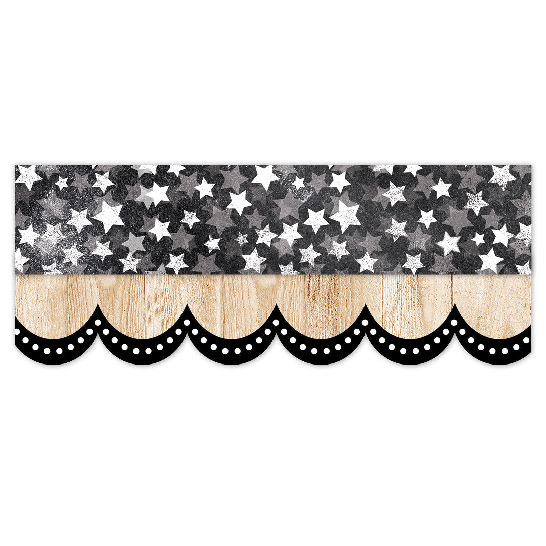 CORE DECOR DOTTED SCALLOPS ON WOOD EZ BORDER