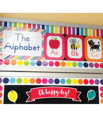 Just Teach Alphabet Cards Bulletin Board Set Grade PK-2