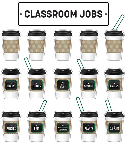 Industrial Cafe Classroom Jobs Mini Bulletin Board Set