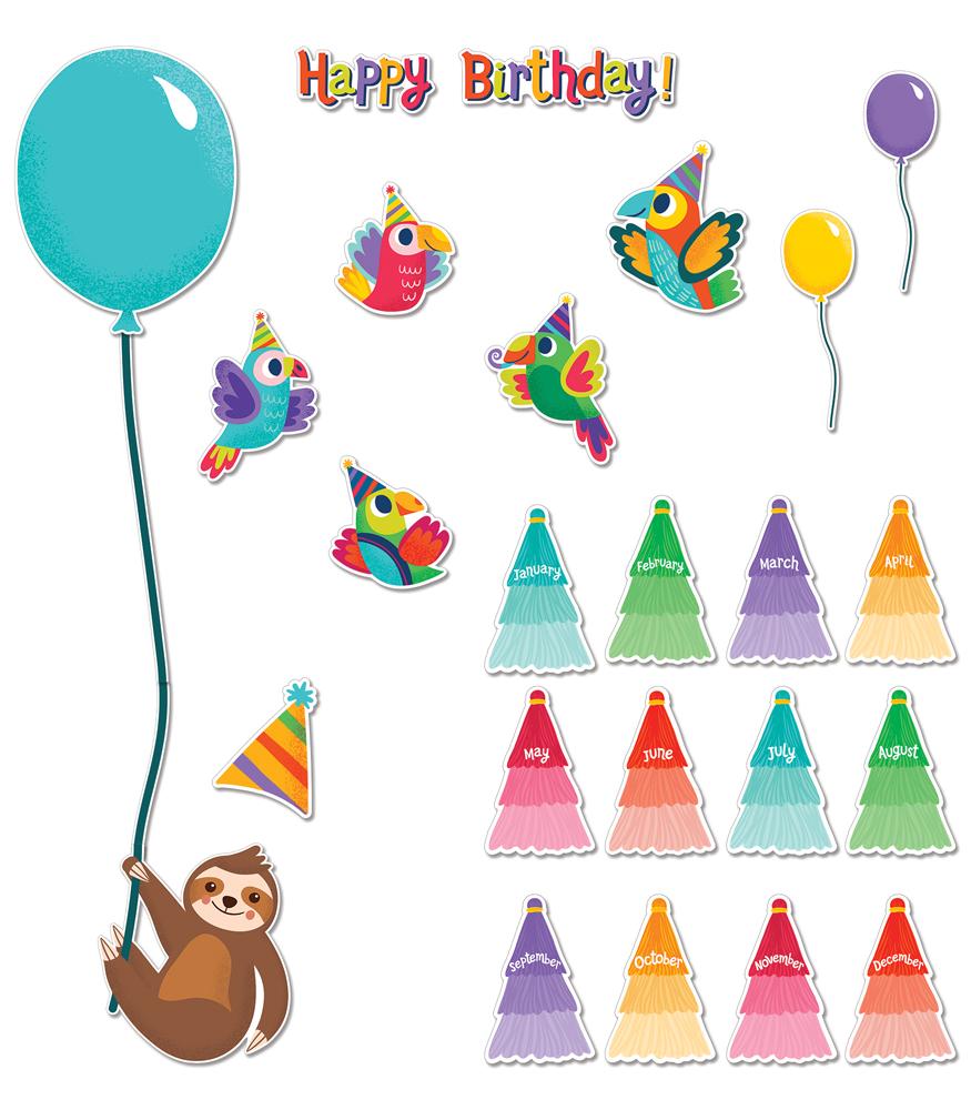 One World Birthday Mini Bulletin Board Set