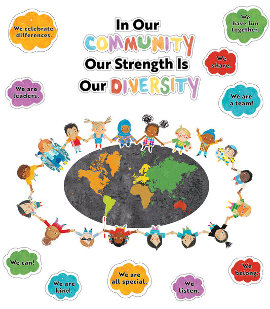 All Are Welcome Our Strength Is Our Diversity Bulletin Board Set