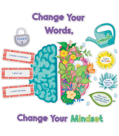 Bloom with a Growth Mindset Bulletin Board Set