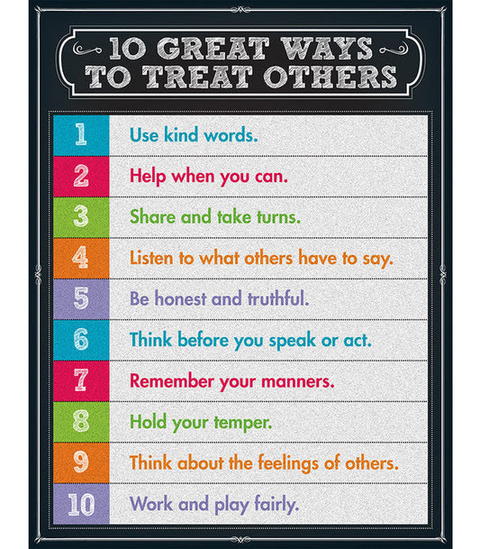 10 Great Ways to Treat Others Chart