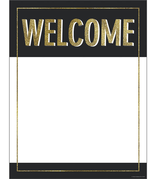 Sparkle + Shine Gold Glitter Welcome Chart