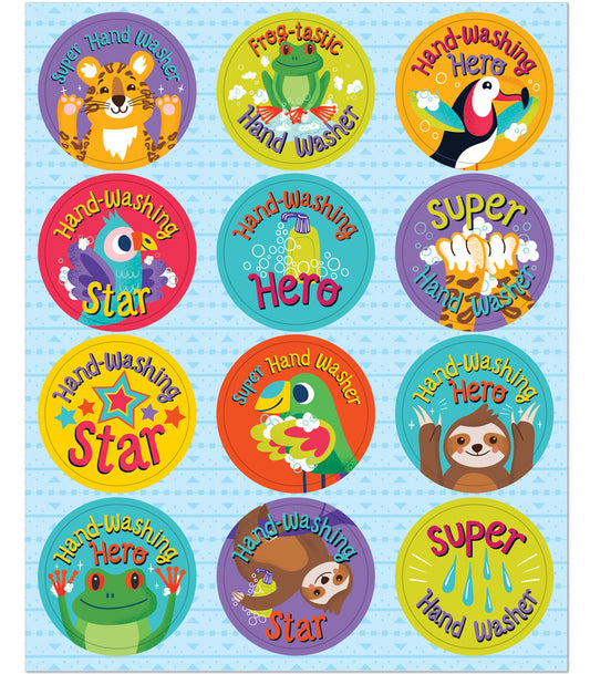 One World Hooray for Handwashing Shape Stickers